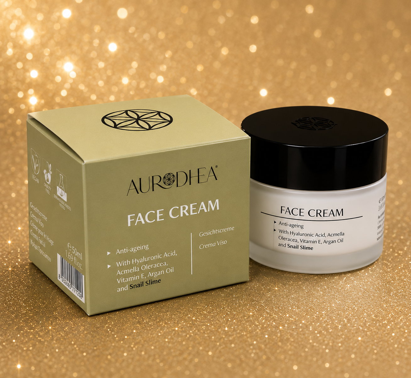 Anti-Aging Gesichtscreme mit Schneckenschleim CR02B